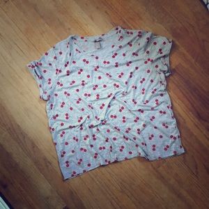 H&M cherry print tee